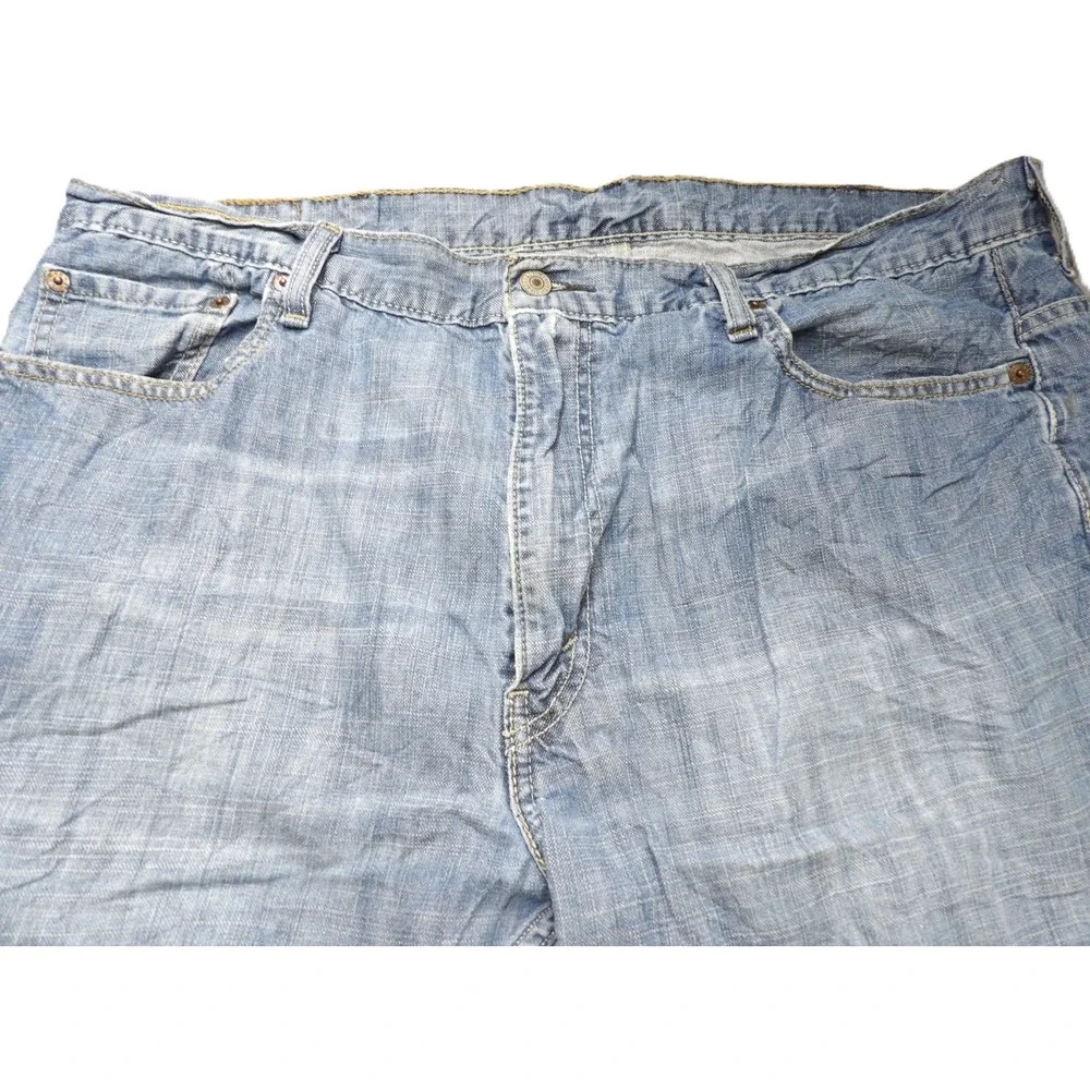 Levi's 569 Loose Straight Jeans Men W40xL25 Light Blue Denim Pants Hemmed Baggy